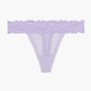 ▪︎■Savage X Fenty■▪︎ Lavender Dotted Mesh Thong - NWT - medium